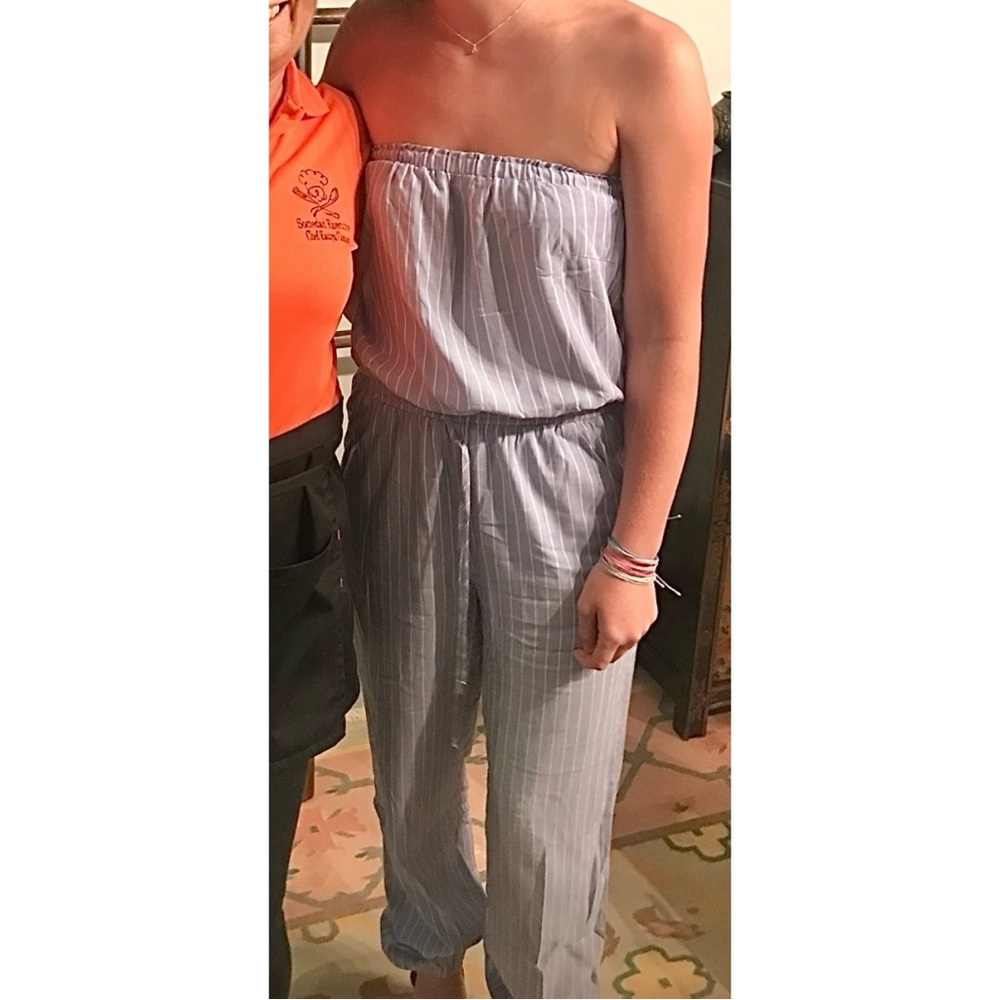 Blue and White Summer Jumpsuit/Romper